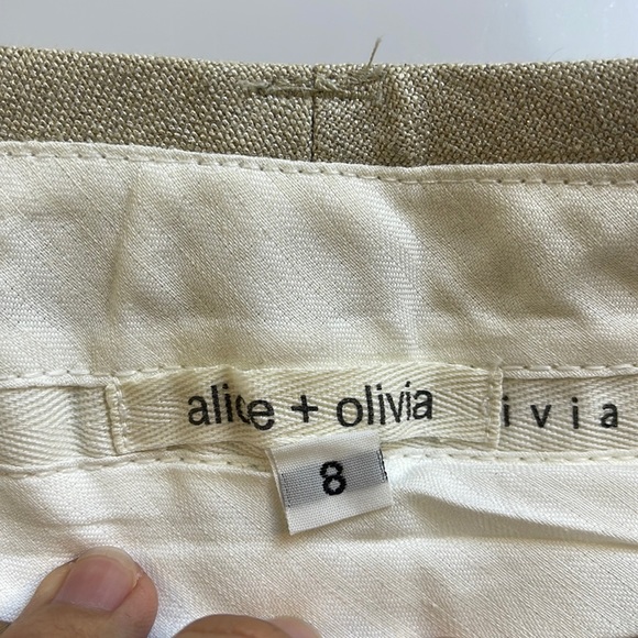 Alice + Olivia Gold Metallic Wide Leg Pants - Picture 6 of 9